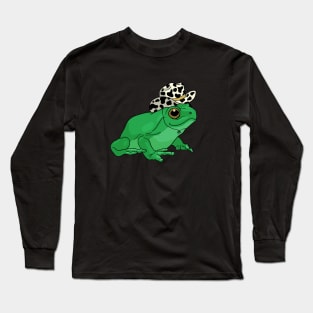 Frog Sheriff of the Cottagecore: A Western Adventure for Toad Lovers Long Sleeve T-Shirt